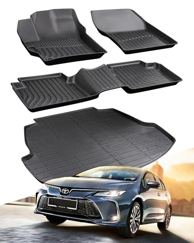BAMACAR 2020-2025 2026 for Toyota Corolla Sedan Floor Mats Cargo Liner 4Pcs(Not for Hatchback and Cross)